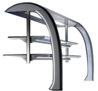 Верхняя стойка с 2 полками 3 GN Electrolux 856272 (ZLGL12D) в ШефСтор (chefstore.ru)